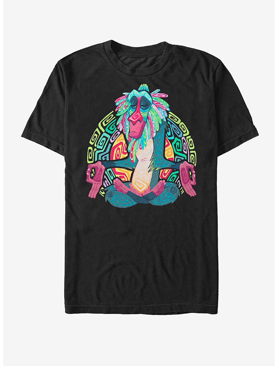 Disney The Lion King Rafiki Geometric Tribal Rainbow Meditation Shirt Sz XL EUC S разноцветный