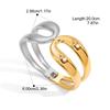 Yori Waterproof 18K Gold Plated Geometric Stainless Steel Double Color Cuff Bracelet Bangle Statement Charm Texture Jewelry New