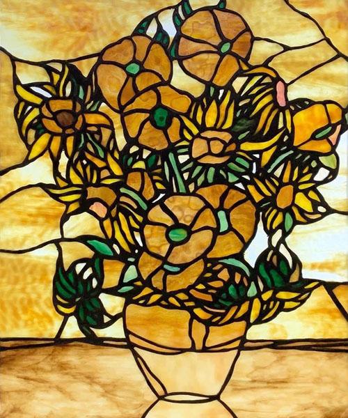 

Custom Size Stained Glass Window Film Static Cling Floral Cat Fish Pattern, Frosted Privacy Sticker for Door Window Home Decor (as the picture,40X48cm)