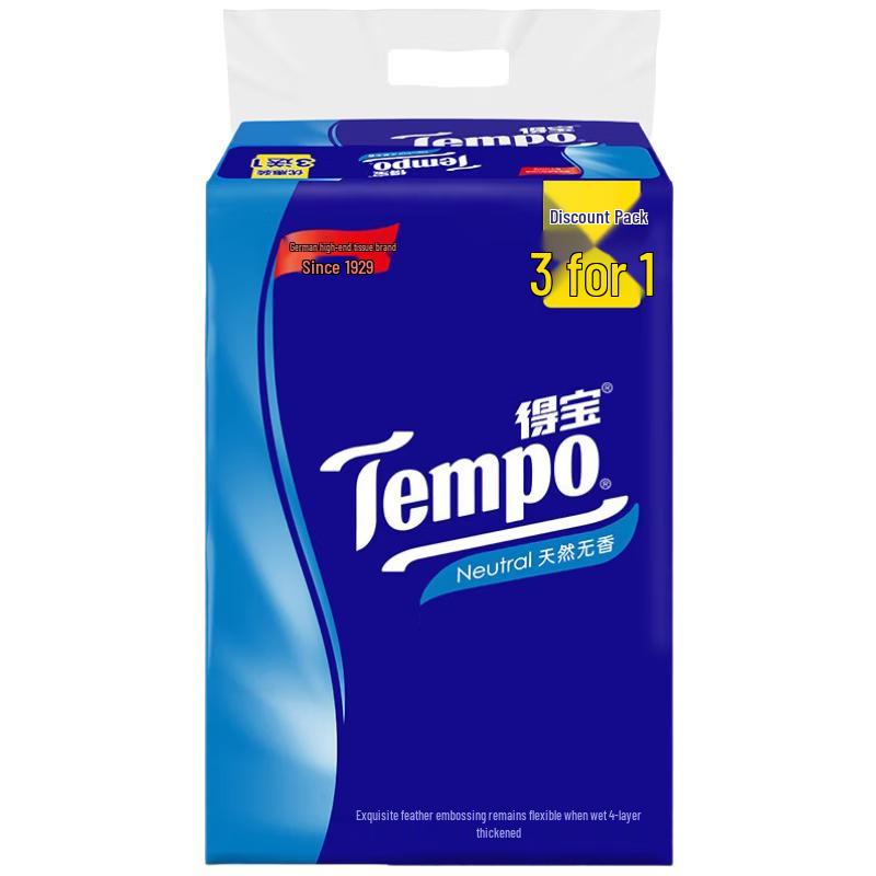 Tempo 4-Ply Unscented Soft Pack Tissues