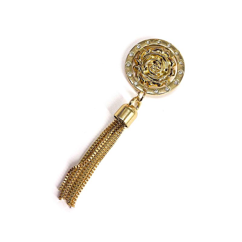 Diy Exquisite Metal Buckle Clasp Bag Purse Hat Decor With Tassel Hardware Leather Craft Woven Bag Accessories Bag Pendant