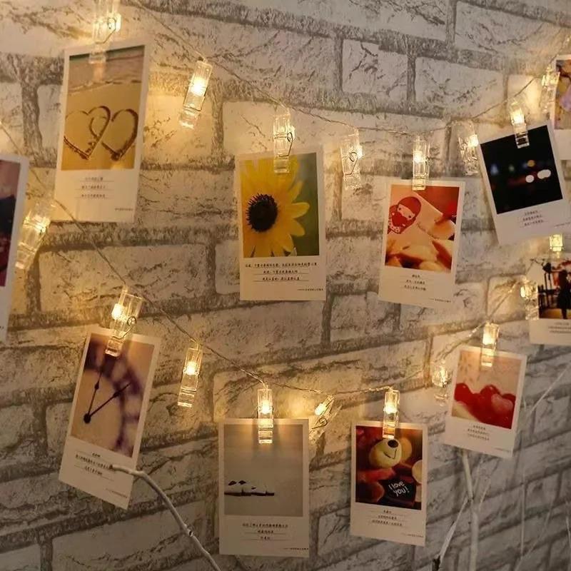 LED clip light string photo wall decoration light festival light party decoration atmosphere light Christmas decorations
