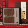 High-End Walnut Wood Notebook Gift Box - Cultural & Creative Business Souvenir with Logo Printing