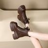 12CM inner height increase small thick-soled Martin boots women's autumn and winter piled thickened fur integrated short boots