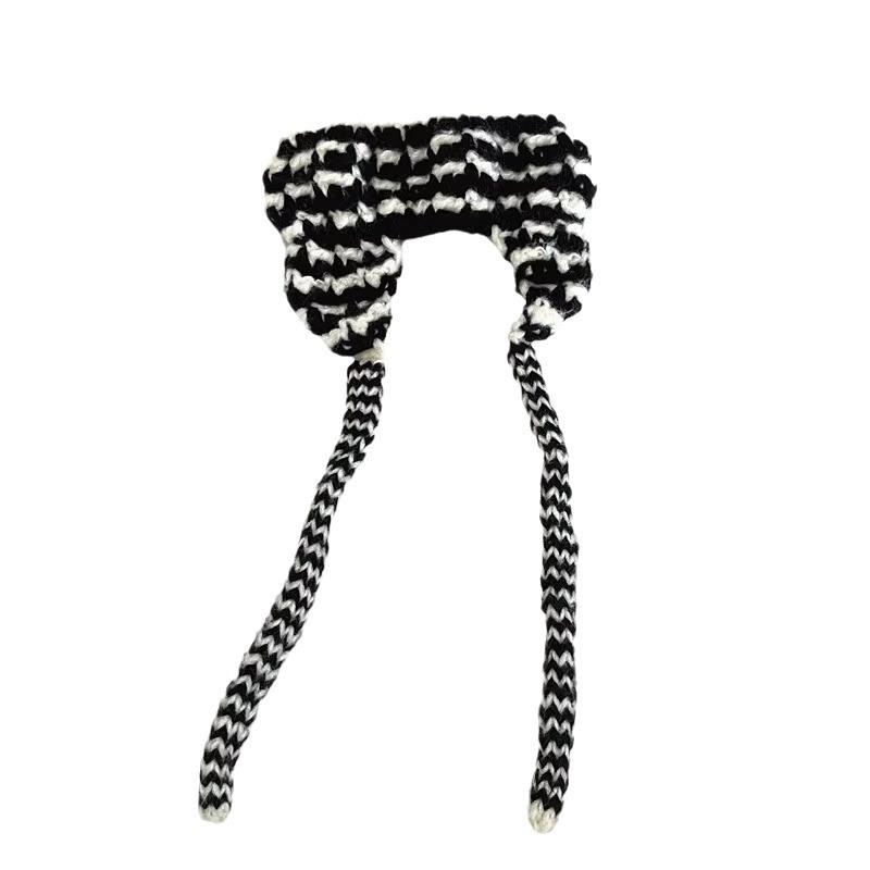 Japanese Hand knitted Thick Wool Wool Hat Autumn and Winter Riding Ear Protection Bag Head Hat Lei Feng Hat Knitted Hat Trendy and Cool