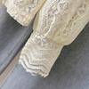 Half Turtleneck Lace Base Shirt for Women with Autumn and Winter New Style Women's Clothing Unique and Fashionable Apricot Top for Women