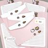 Two Cats Apple Envelope Set: Cute Cartoon Letter Paper for Handwritten Birthday Wishes