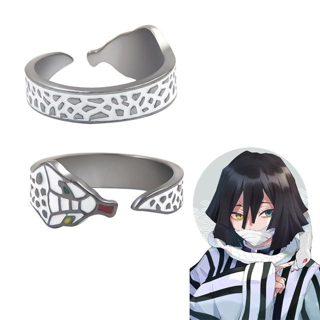 Anello Aperto Regolabile Demon Slayer - Gioielli Cosplay Personaggi Hashira Kimetsu No Yaiba Anime per Fan