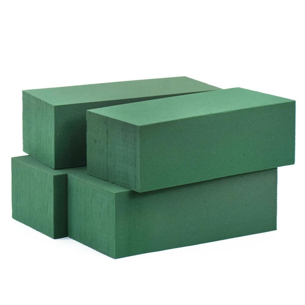 2/4/6pcs Rectangle Floral Foam Blocks Green Artificial Flower Mud Floral Foam Brick  for Home Garden