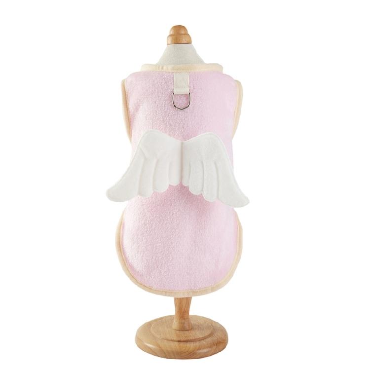 Hundeweste Frühling Flauschiger Stoff mit Cartoon-Flügel Pullover Mantel Kleidung Bekleidung