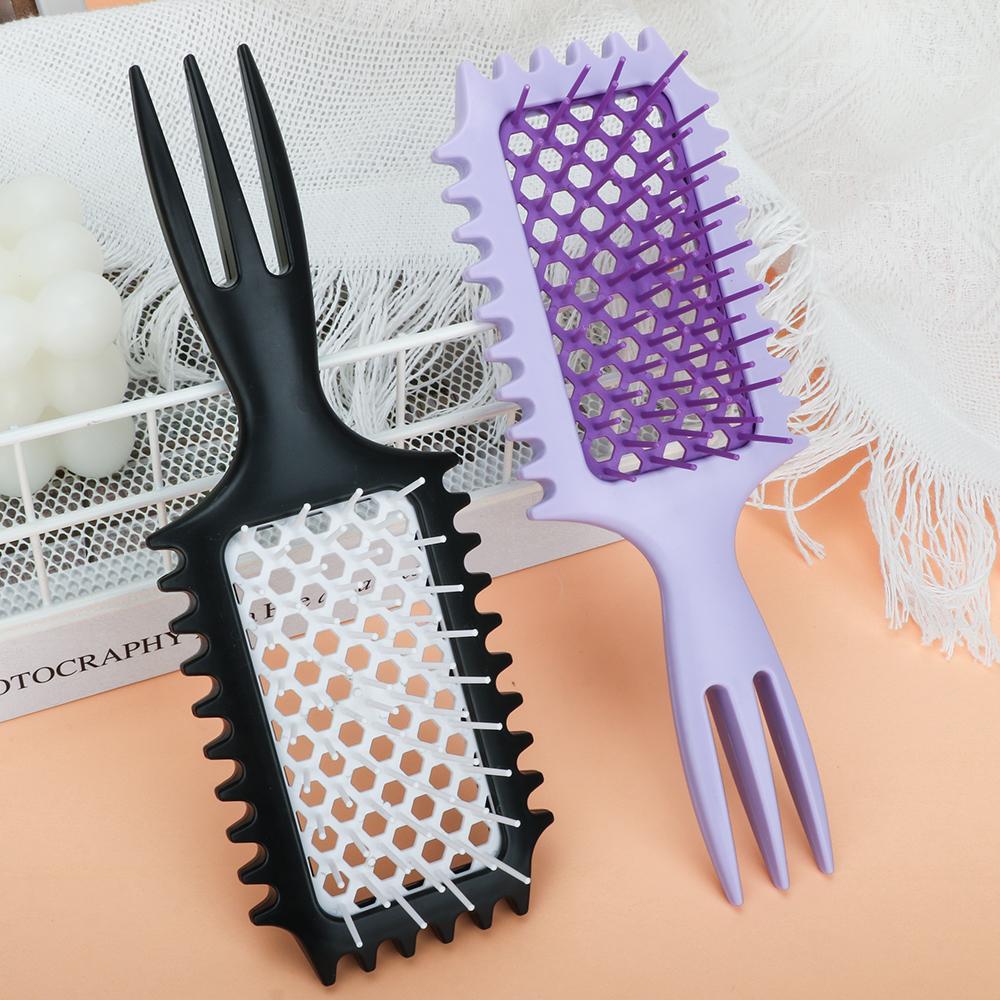 1 Stück Vielseitiger Haarstyling-Kamm - Weicher Schwamm Langlebig & Nass-/Trockenanwendung für Alle Haartypen