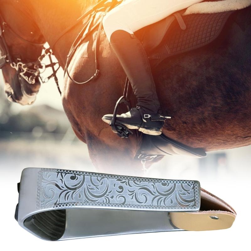 Aluminum Cushioned Western Stirrups Light Weight Horse Riding Stirrups for Horse Saddles Safety Equestrian Supplies