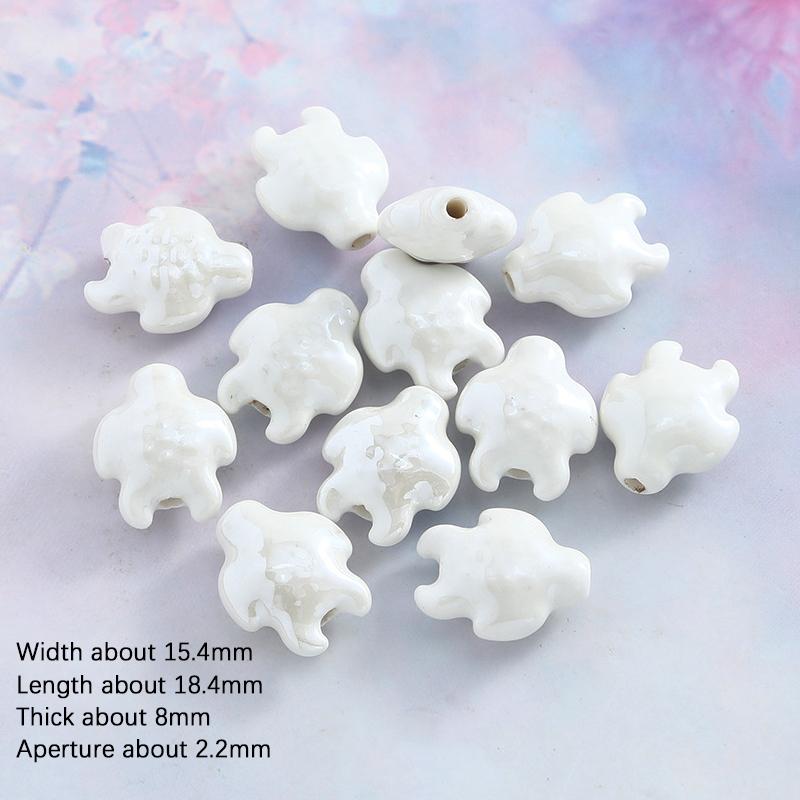 10ks Keramické Korálky Želva Rozdělovací Volné Korálky Pro Výrobu Šperků Diy Náramek Náhrdelník Příslušenství