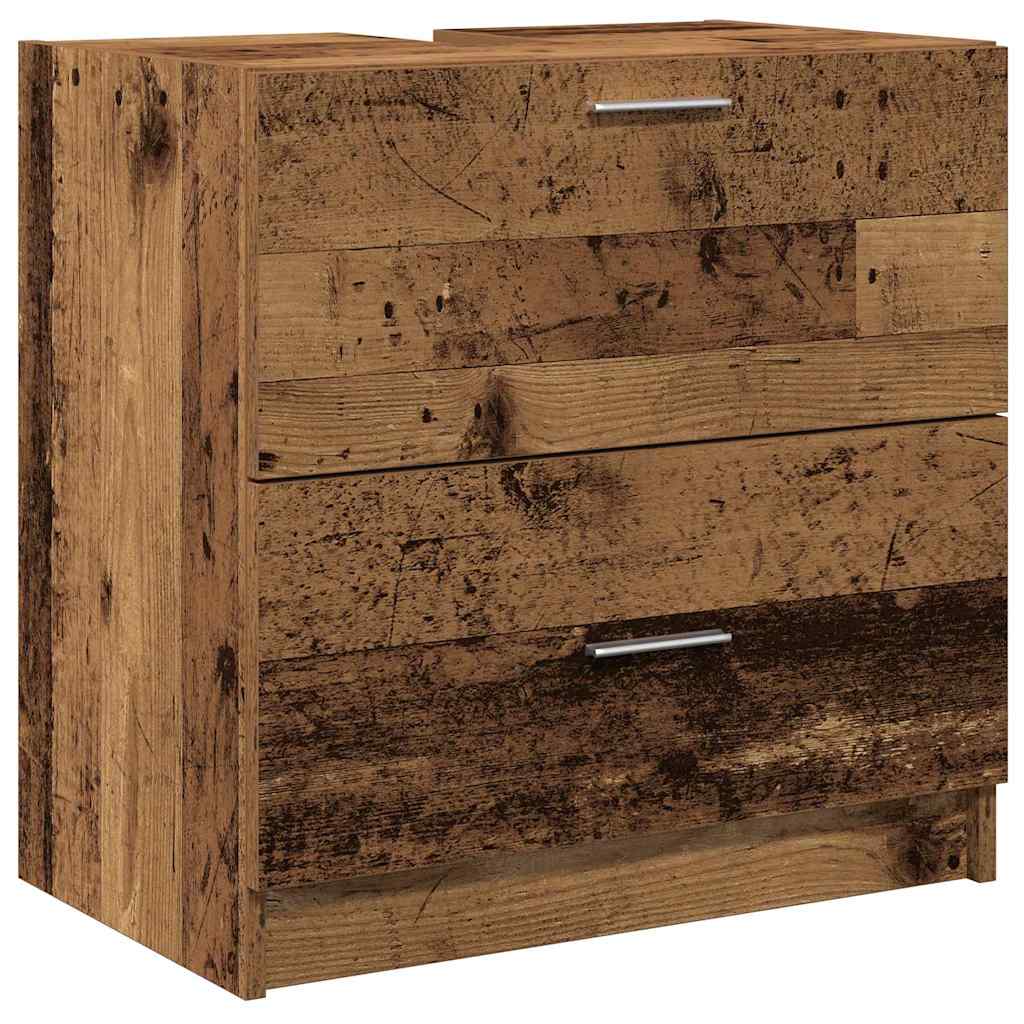 Bathroom Cabinet with Door Rustic Wood Look 59 x 37 x 59 cm Engineered Wood