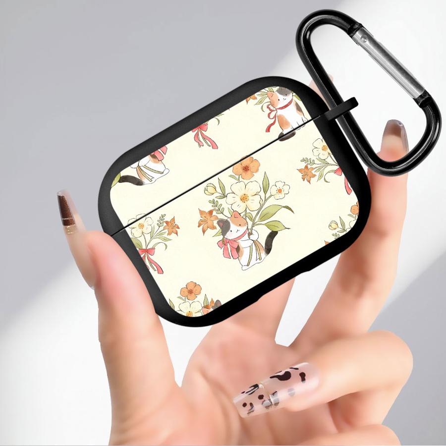 Soft Earphone Cases Cover Case For Airpods 4 1 3 Pro2 Pro Pro3 2 Flower Cat