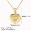 Nidin Classic New Design 3 Styles Heart Shape Charm Pendant Necklace For Female Male Light Luxury Copper Neck Jewelry Chic Gifts