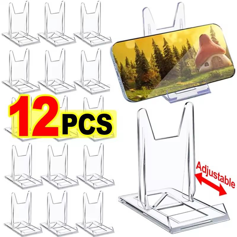 Transparent Display Plate Stand Clear Acrylic Display Stands Small Adjustable Book Purse Badge Shell Wedding Card Holder Tablet