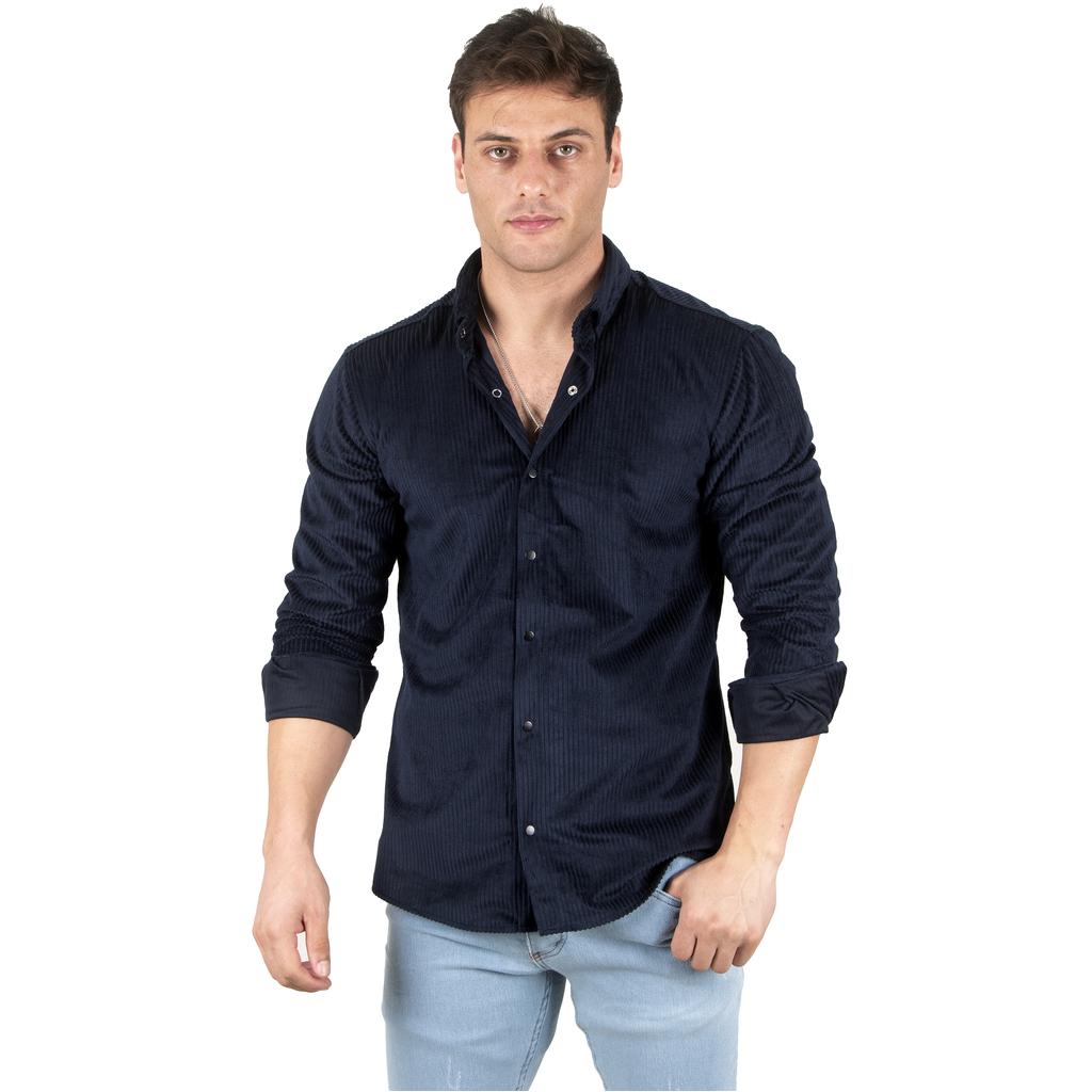 DeepSEA Einfarbiges Samthemd 2302308