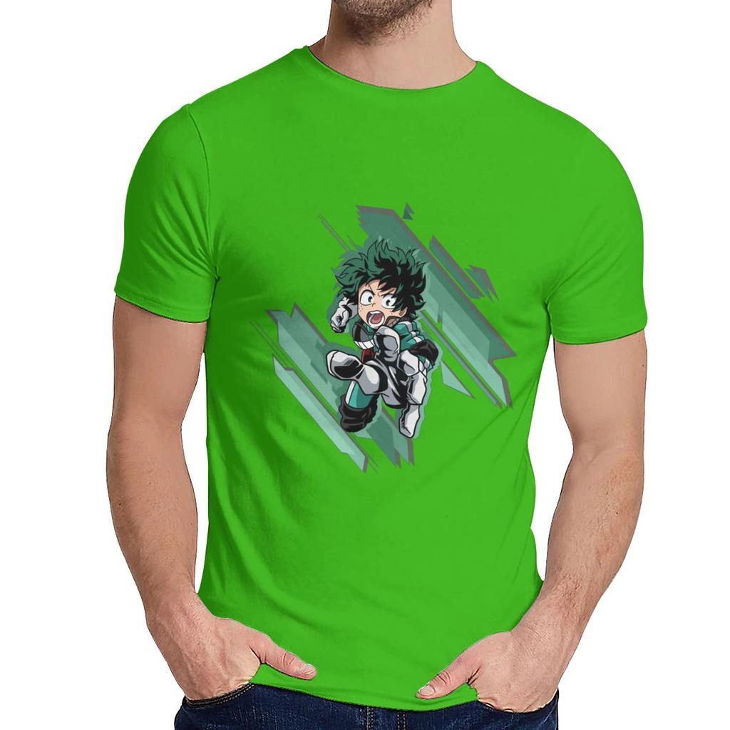 Arrival Hero Academia Midoriya Izuku Deku T Shirt Pure Cotton Graphic O Neck Cartoon Print