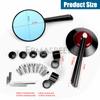 Round Motorcycle Rear View Mirrors Universal 8MM 10MM CNC Aluminum Handlebar Mirrors for Scooter Cruiser Dirt Bike
