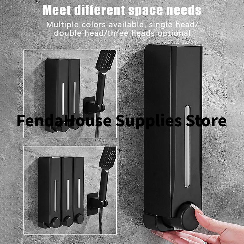 Dispensador de jabón líquido de gran capacidad de 500 ml para montar en la pared para cocinas y baños Sin necesidad de taladrar