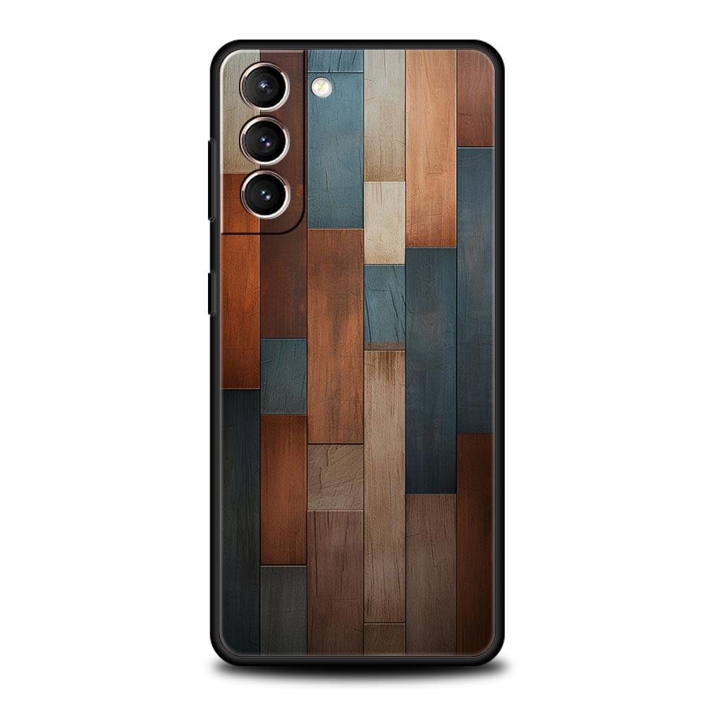 Luxury Vintage Wood Grain Pattern Phone Case for Samsung Galaxy S26 S25 S24 S23 S22 S20 S21 FE Ultra S25 Edge Plus 5G Soft TPU