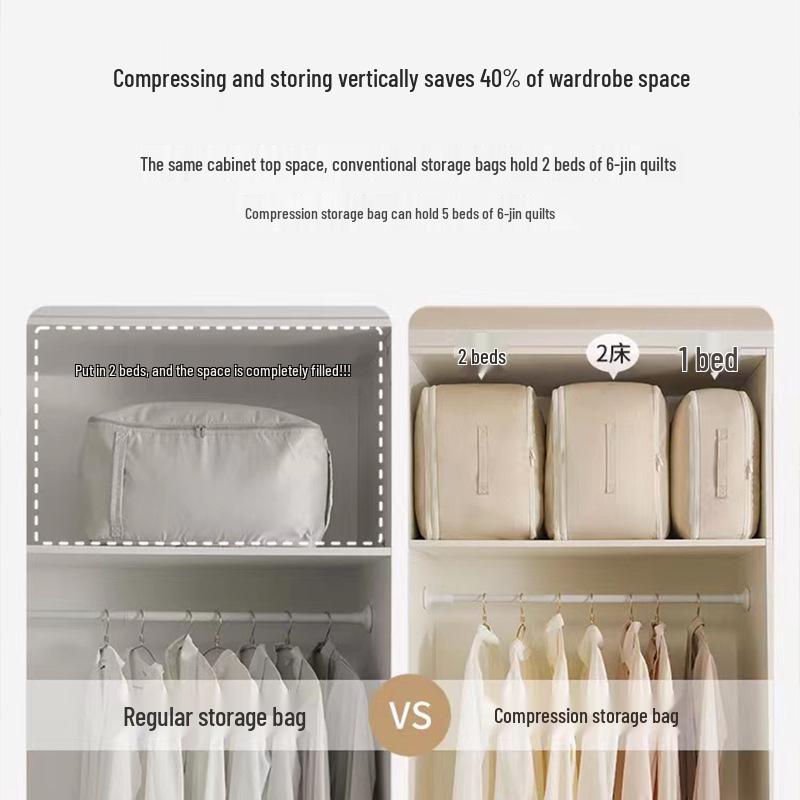 Compression Storage Bag for Quilts, Silk and Down Jackets