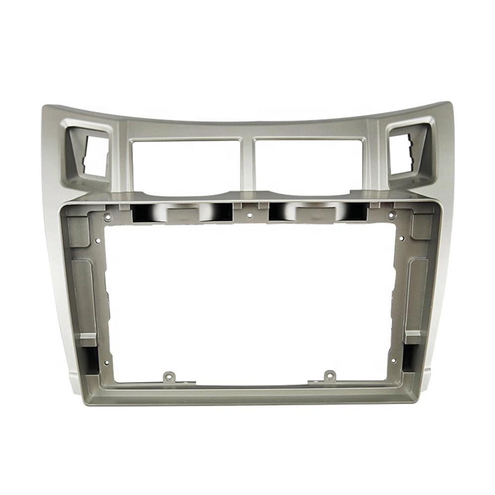 

2 Din автомобильная стереосистема радио рамка панель отделка комплект 9 дюймов для Toyota Yaris Vitz Platz 2005 2006 2007 2008 2009 2010 2011 frame an cord серебряный