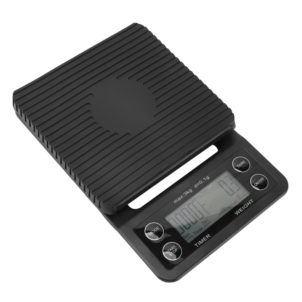 Digital Coffee Scale with Timer Waterproof Silicone Mat High Accuracy Kitchen Food Scale with Tare