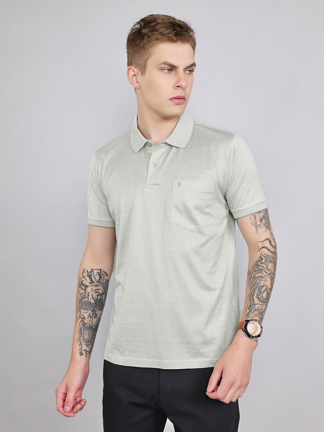 Monte Carlo Men Regular Fit Sea Green Tshirt M салатный