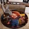 Chucky Doll,Horror Toy Chair Mat Round Rug-Office Carpet, Machine Washable, Non-slip, Suitable for Living Rooms, Bedrooms, Entryways, and Ho