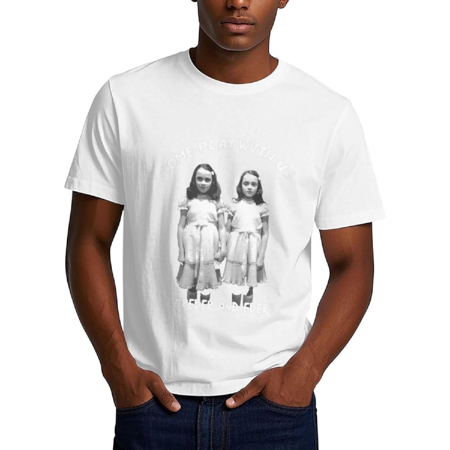 

Lupraken Мужская футболка Джек Торранс Сияние Футболка Летняя Повседневная С коротким рукавом Круглый вырез Топы Футболка(26) S белый