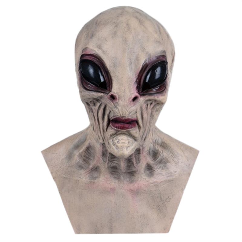 ET Cosplay Costume Halloween Party Saucer Man 3D Full Face Mask for Adults