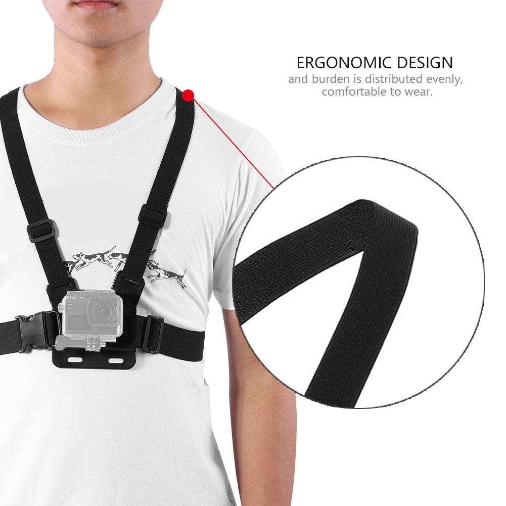 Adjustable Shoulder Chest Strap Harness Mount Adapter for Gopro Action Cameras