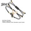 Durable Wax Cord Bracelet 2Pcs/Set Couple Adjustable Rope Butterflies Pendant