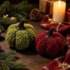 Cozy Farmhouse Autumn Decor Mini Plush Artificial Pumpkin Decoration, Fall 3D Stuffed Halloween Home Decoration Ornament for Thanksgiving Seasonal