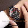 Men's Date Luminous Watch Stainless Steel Band Quartz Wristwatch & Stainless Steel Bracelet, Men's Gift