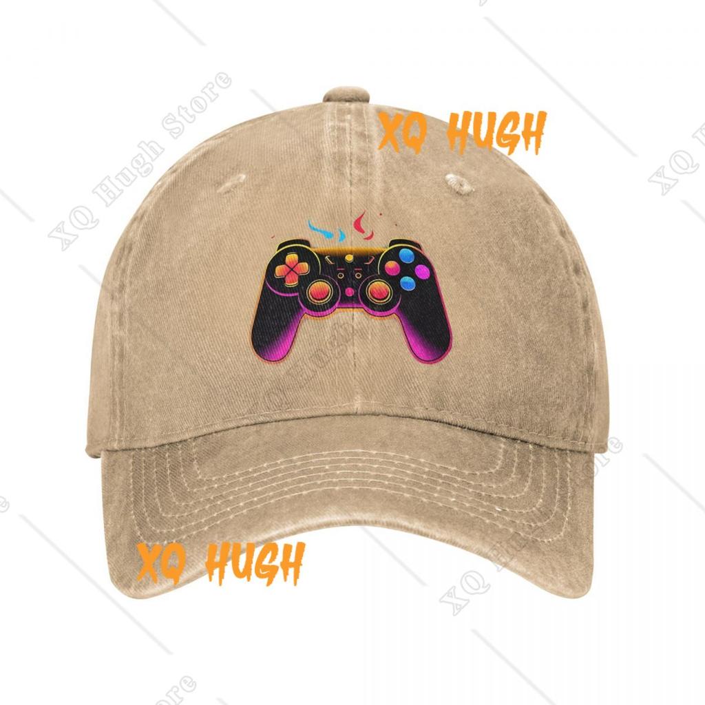 Gamepad in schönen Farben Unisex-Stil Baseballkappen Spielen Lustige Used-Denim-Kappen Hut Vintage Outdoor Sommer-Sonnenkappe