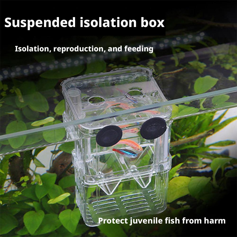 Aquarium Hatching Box Betta Fish Tank Hatching Incubator Fish Birthing Accessories Room Breeder Incubator Fish Box G8X5