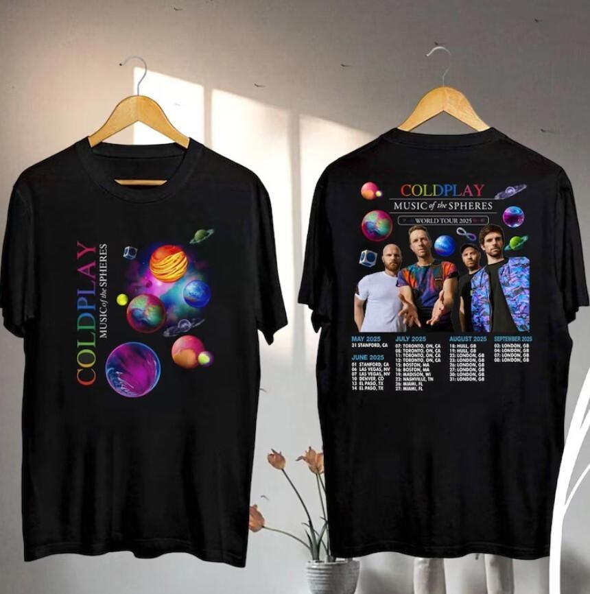 Coldplay Graphic Shirt Coldplay Music of the Spheres Tour 2025 Shirt Coldplay Unisex T-Shirt XXXL