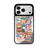 IPhone 12 13 14 15 16 17 Pro Max Cute Cartoon Pet Burger Mirror Surface Black Border Magnetic Protective Case