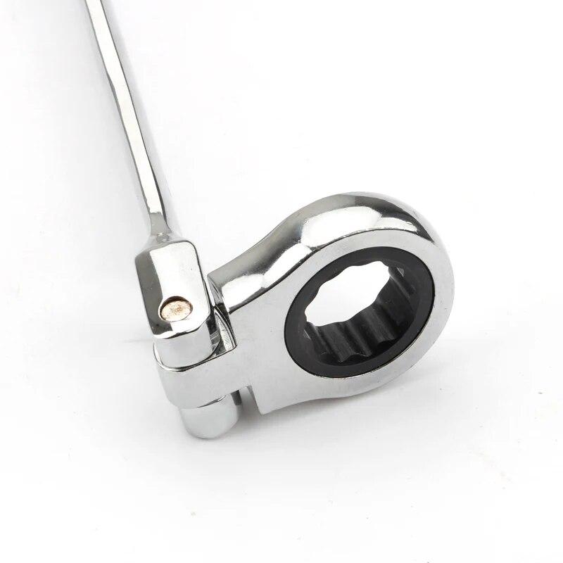 Activități multifuncționale Set chei cu clichet 180 de grade Chei flexibile cu cap deschis Unelte de mână pentru reparații auto Cheie combinată