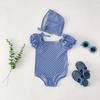 Ensemble de maillot de bain pour bébé de style coréen: Grenouillère pour Bébé Fille & Bonnet de Bain pour Vêtements de Plage d'Été