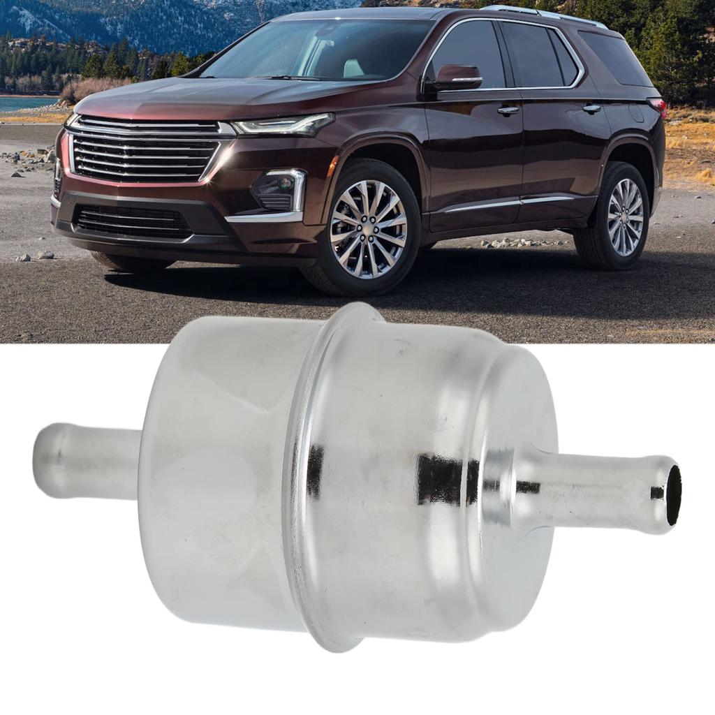 3/8 Inline Fuel Filter High Flow Metal Fuel Filter Inline Hose 9746 Replacement for Chevrolet Chrome University