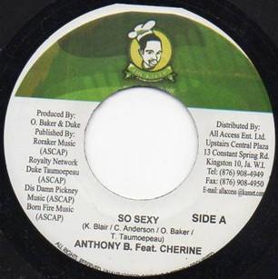 

7inch Record ANTHONY B, CHERINE ANDERSON - So Sexy NONE The Baker 2006 Jamaica Reggae, Ska & Dub Used