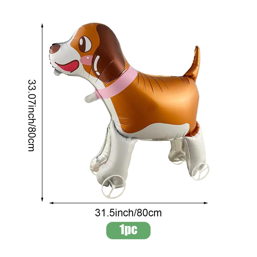 Cartoon Animals Stand Up Aluminum Film Balloons with Wheels Tiger Giraffe Elephant Dinosaur Birthday Party Decoration