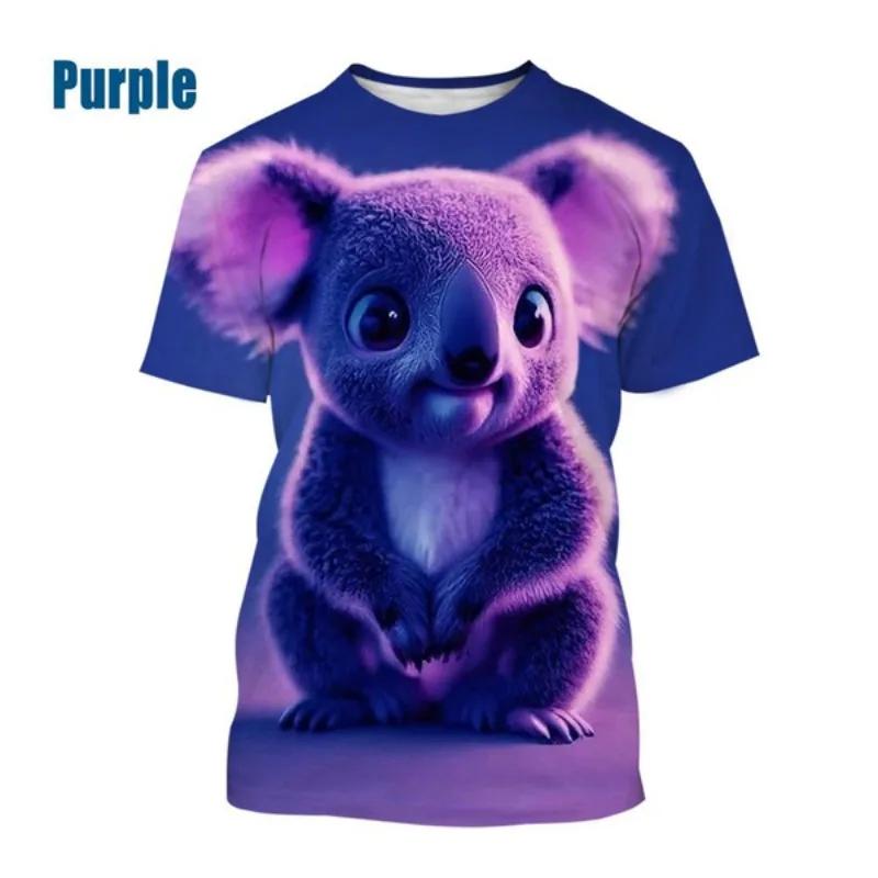 Koala Bear 3D Graphic T Shirts Men's Clothing Tees TopCute Animal Unisex Street Casual Harajuku T-shirt