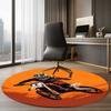 Off Road Motorcycles Printed Round Rug Carpet Chair Rug Area Rug Entryway Doormats,for Office Chair Living Room Bedroom Kitchen Room.