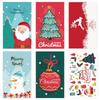 50PCS Merry Christmas Card Happy New Year Message Note Greeting Postcard Xmas Tree Deer Package Insert Wrapping Decor Gift