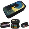 Starry Sky Cat Pencil Case for Students Gifts Pen Box Pencil Bag Stationery Supplies Pen Holder Bag